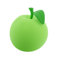 3d Grün Apfel png