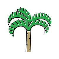Navidad palma árbol color icono vector ilustración