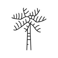 real palma árbol línea icono vector ilustración