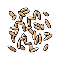 oryza grain food color icon vector illustration