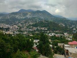 muzaffarabad ciudad vista, azad cachemir foto