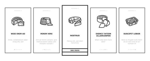 queso comida rebanada pedazo lechería inducción íconos conjunto vector
