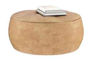 Brown ottomans with books isolated on a transparent background photo