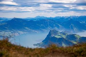 Mountain and lake landscape photo