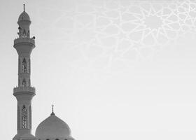 An Islamic background for a mosque in gray, a background for Ramadan. Social media posts .Muslim Holy Month Ramadan Kareem photo