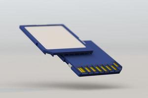 SD memory card a 3D digital technology disc concept photo