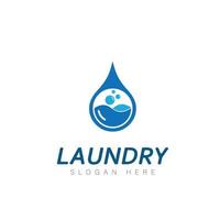 logo design laundry icon washing machine with bubbles for business clothes wash cleans modern template vector