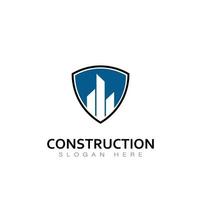 vector de diseño de icono de logotipo de edificio de construcción