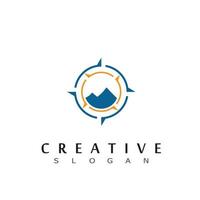 plantilla de diseño de logotipo de concepto de brújula creativa vector
