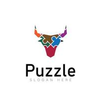 Puzzle Set Logo Vector Template Dowload