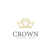 Modern Crown Logo Template. Crown icon Luxury Design Vector