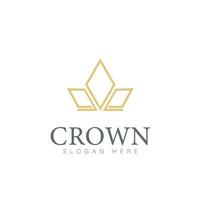 Modern Crown Logo Template. Crown icon Luxury Design Vector