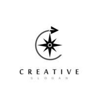Creative Compass Concept Logo Design Template vector