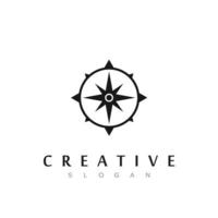 plantilla de diseño de logotipo de concepto de brújula creativa vector