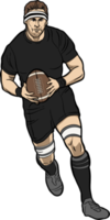 Rugby Spieler halten Ball png