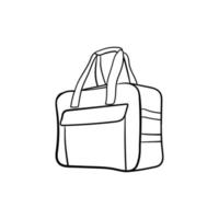 de viaje bolso línea sencillez diseño vector