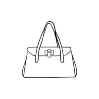 Stylish woman bag elegant line modern design vector