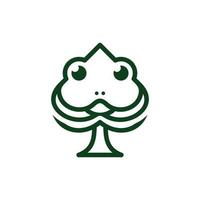 Animal frog head spade line modern logo vector