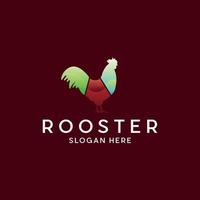 Rooster colorful modern illustration design vector