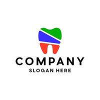 Dental care colorful geometric creative logo vector