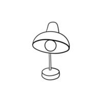 Lamp desk bulb simple line design vector