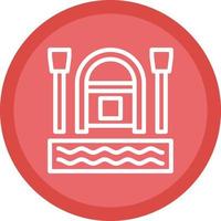 Rafting Vector Icon Design