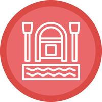 Rafting Vector Icon Design