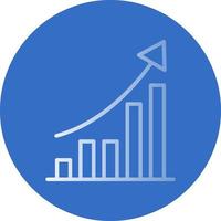 Growth Graph Vector Icon Design