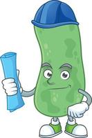 enterobacterias dibujos animados personaje vector