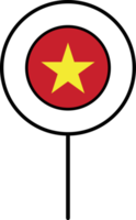 Vietnam flag circle pin icon. png
