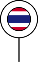Thailand flag circle pin icon. png