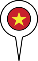 vietnam drapeau carte aiguille icône. png