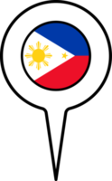 philippines drapeau carte aiguille icône. png