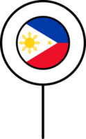 Filippijnen vlag cirkel pin icoon. png