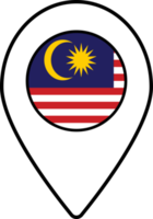 Malásia bandeira mapa PIN navegação ícone. png