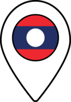 Laos flag map pin navigation icon. png