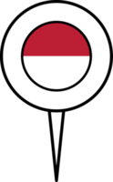 indonesien flagga stift plats ikon. png