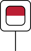 Indonesia flag square pin icon. png