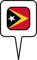 Timor leste Flagge Karte Zeiger Symbol, Platz Design. png