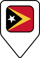 Timor leste bandera mapa alfiler navegación icono, cuadrado diseño. png