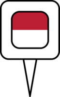 Indonesia flag pin place icon. png