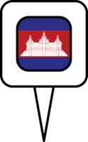 Kambodscha Flagge Stift Platz Symbol. png