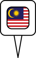 malaysia flagga stift plats ikon. png