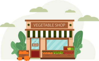 Vegetable shop, Illustration of Vegetable shop. png
