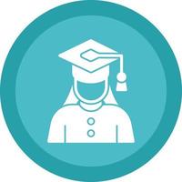 diseño de icono de vector de mujer graduada