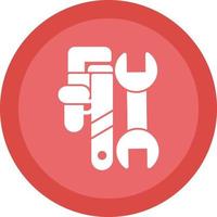 Pipe Wrench Vector Icon Design