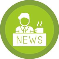 NewsCaster Vector Icon Design