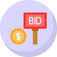 Bid Vector Icon Design