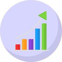 Growth Graph Vector Icon Design