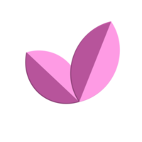 Rosa folha elemento png